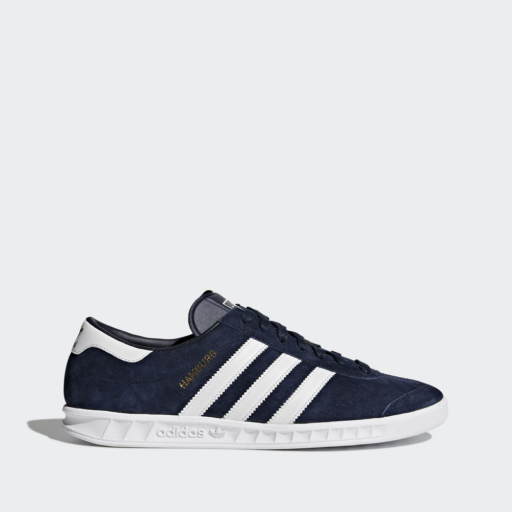 Adidas Hamburg - Originals γυναικεια - Σκουρο Μπλε/Ασπρα/Χρυσο Χρωμα Μεταλλικός,Μέγεθος: EU 36 – 54